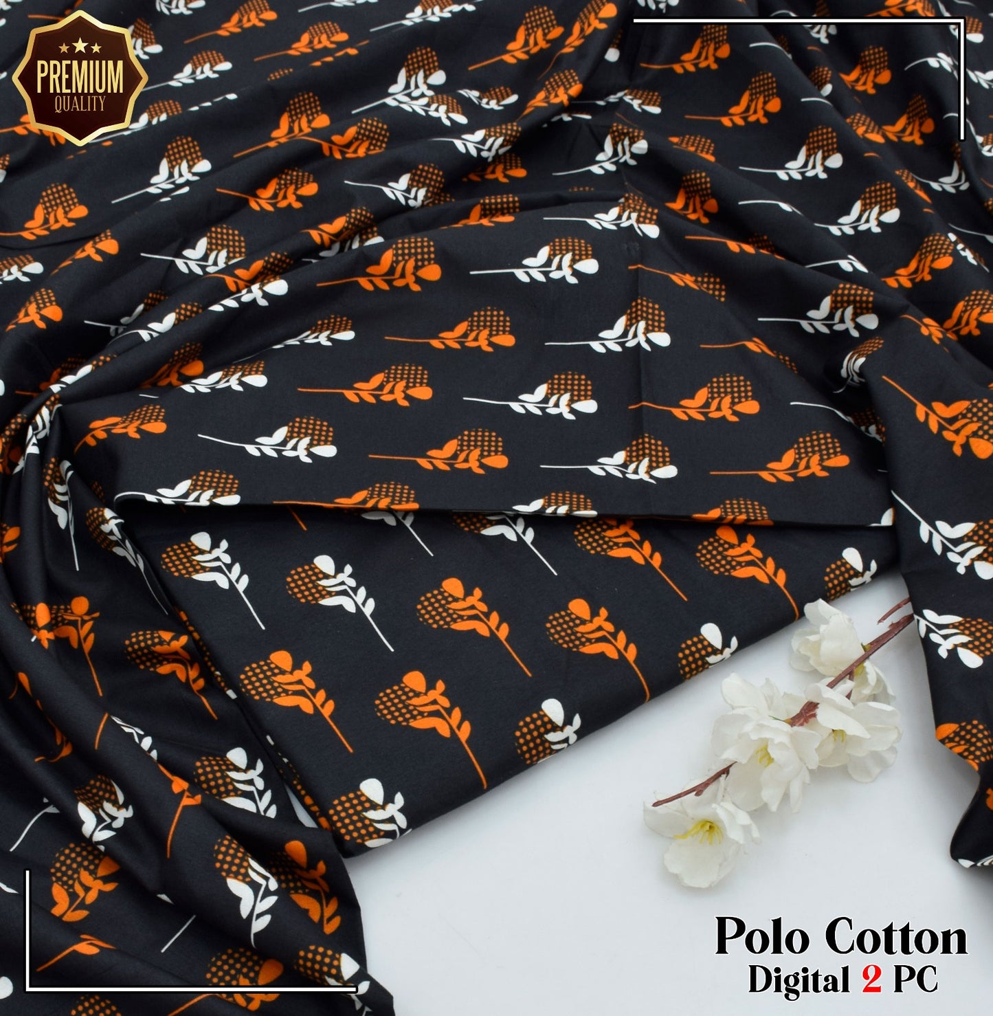 2PC MICRO POLO COTTON UNSTITCHED SUIT