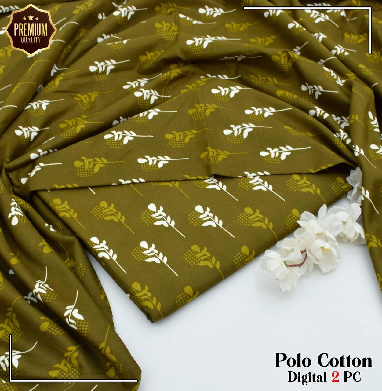 2PC MICRO POLO COTTON UNSTITCHED SUIT