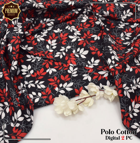 2PC MICRO POLO COTTON UNSTITCHED SUIT