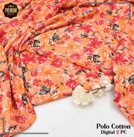 2PC MICRO POLO COTTON UNSTITCHED SUIT