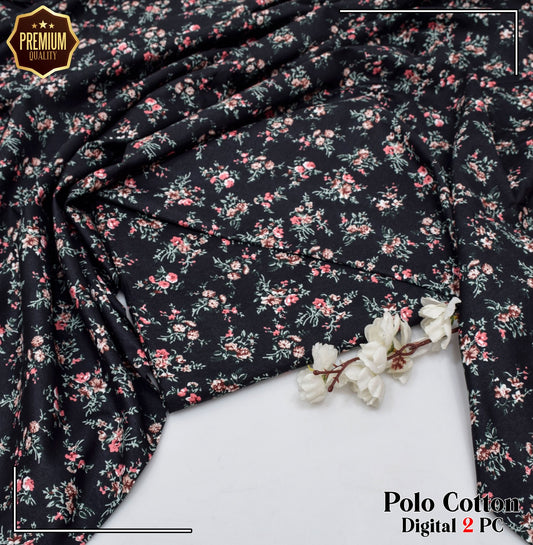2PC MICRO POLO COTTON UNSTITCHED SUIT