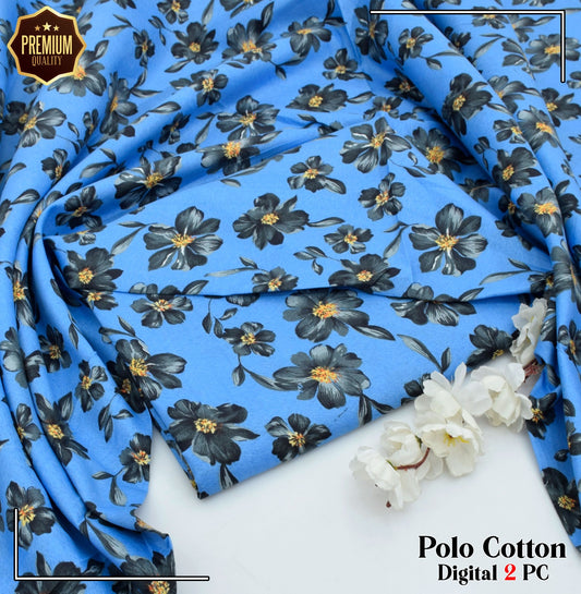 2PC MICRO POLO COTTON UNSTITCHED SUIT