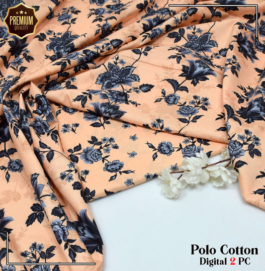2PC MICRO POLO COTTON UNSTITCHED SUIT