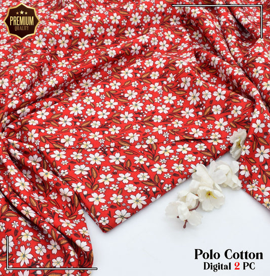 2PC MICRO POLO COTTON UNSTITCHED SUIT