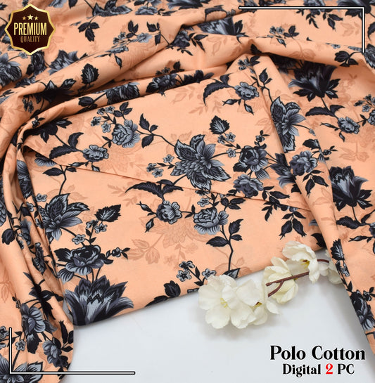 2PC MICRO POLO COTTON UNSTITCHED SUIT