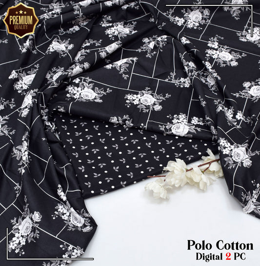 2PC MICRO POLO COTTON UNSTITCHED SUIT