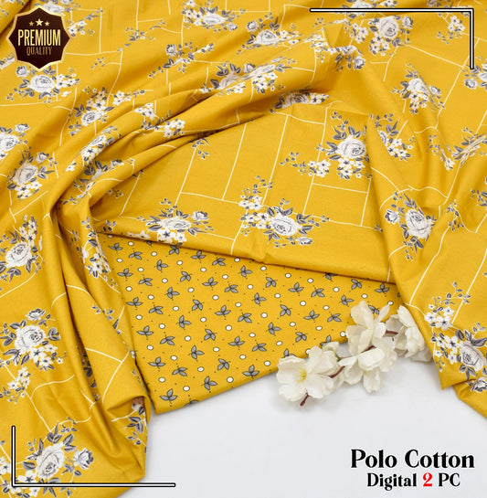 2PC MICRO POLO COTTON UNSTITCHED SUIT