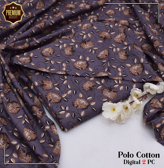 2PC MICRO POLO COTTON UNSTITCHED SUIT