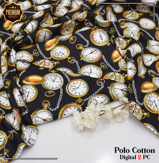 2PC MICRO POLO COTTON UNSTITCHED SUIT