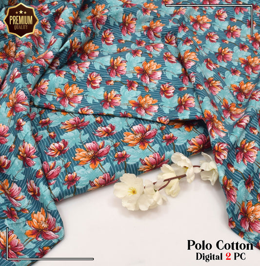 2PC MICRO POLO COTTON UNSTITCHED SUIT