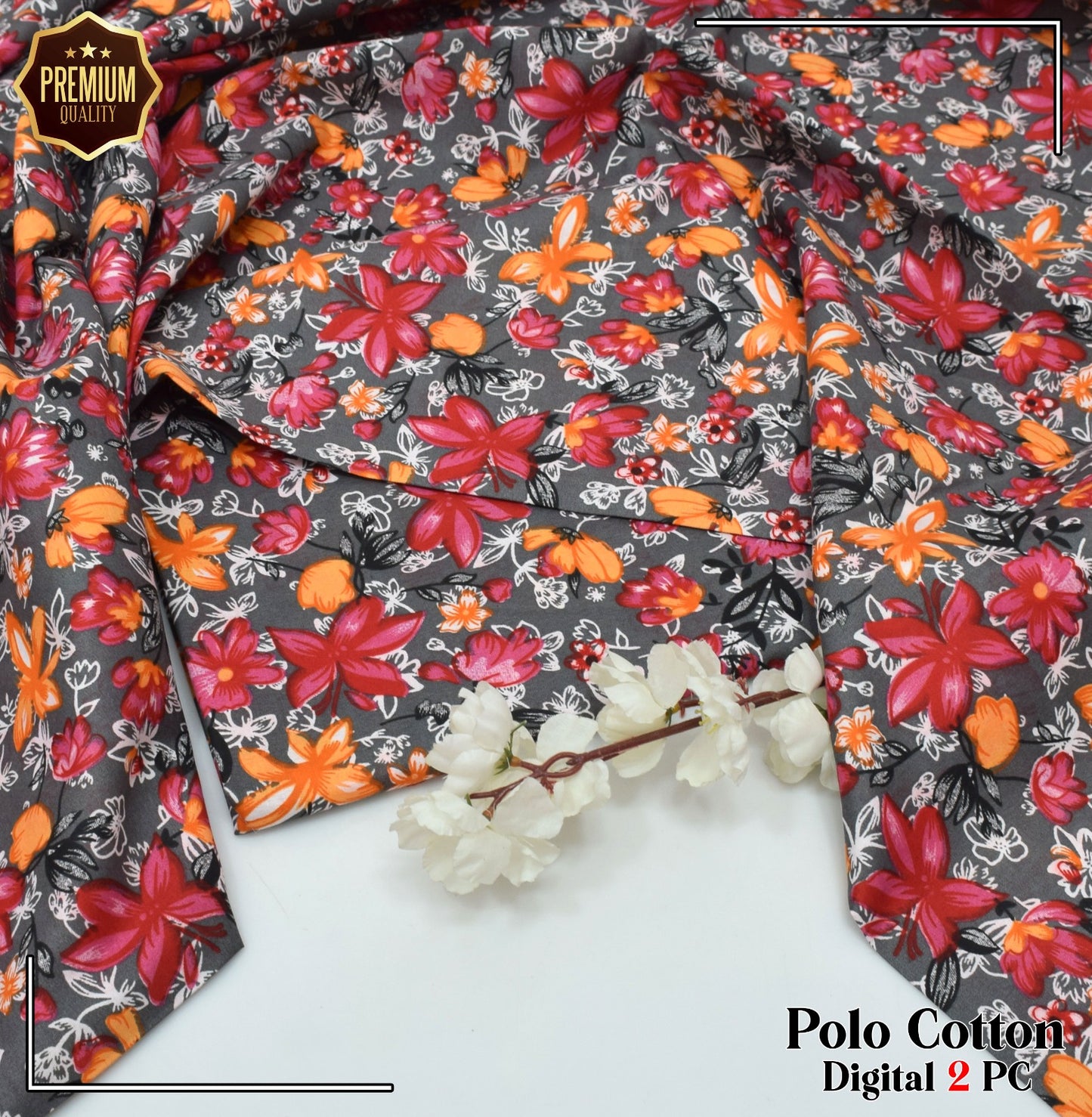 2PC MICRO POLO COTTON UNSTITCHED SUIT