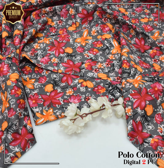 2PC MICRO POLO COTTON UNSTITCHED SUIT