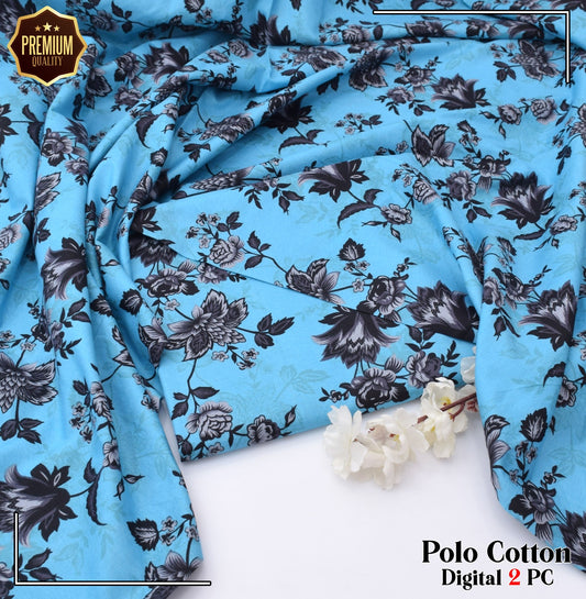 2PC MICRO POLO COTTON UNSTITCHED SUIT