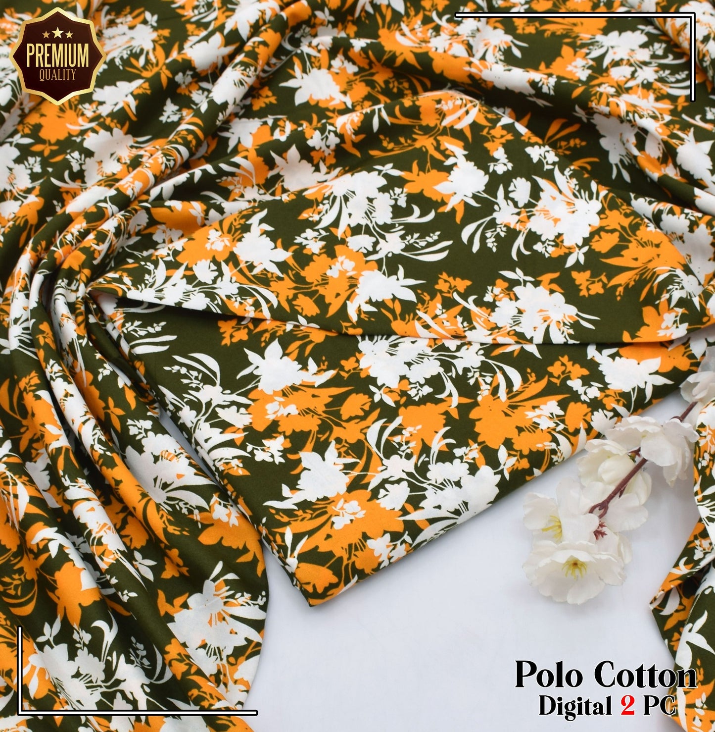 2PC MICRO POLO COTTON UNSTITCHED SUIT