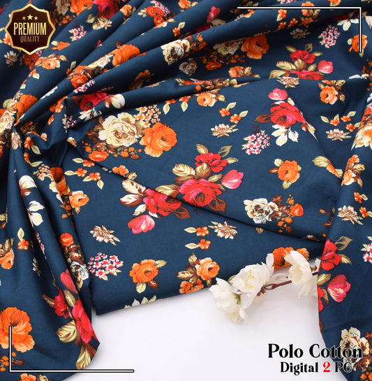 2PC MICRO POLO COTTON UNSTITCHED SUIT