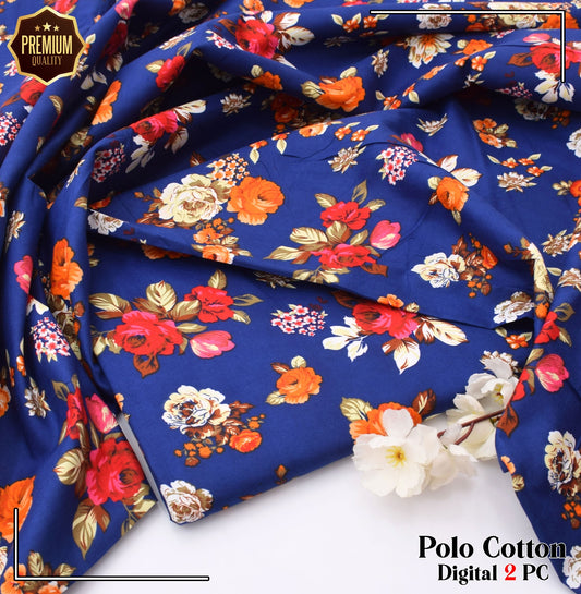 2PC MICRO POLO COTTON UNSTITCHED SUIT