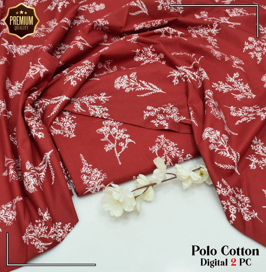 2PC MICRO POLO COTTON UNSTITCHED SUIT