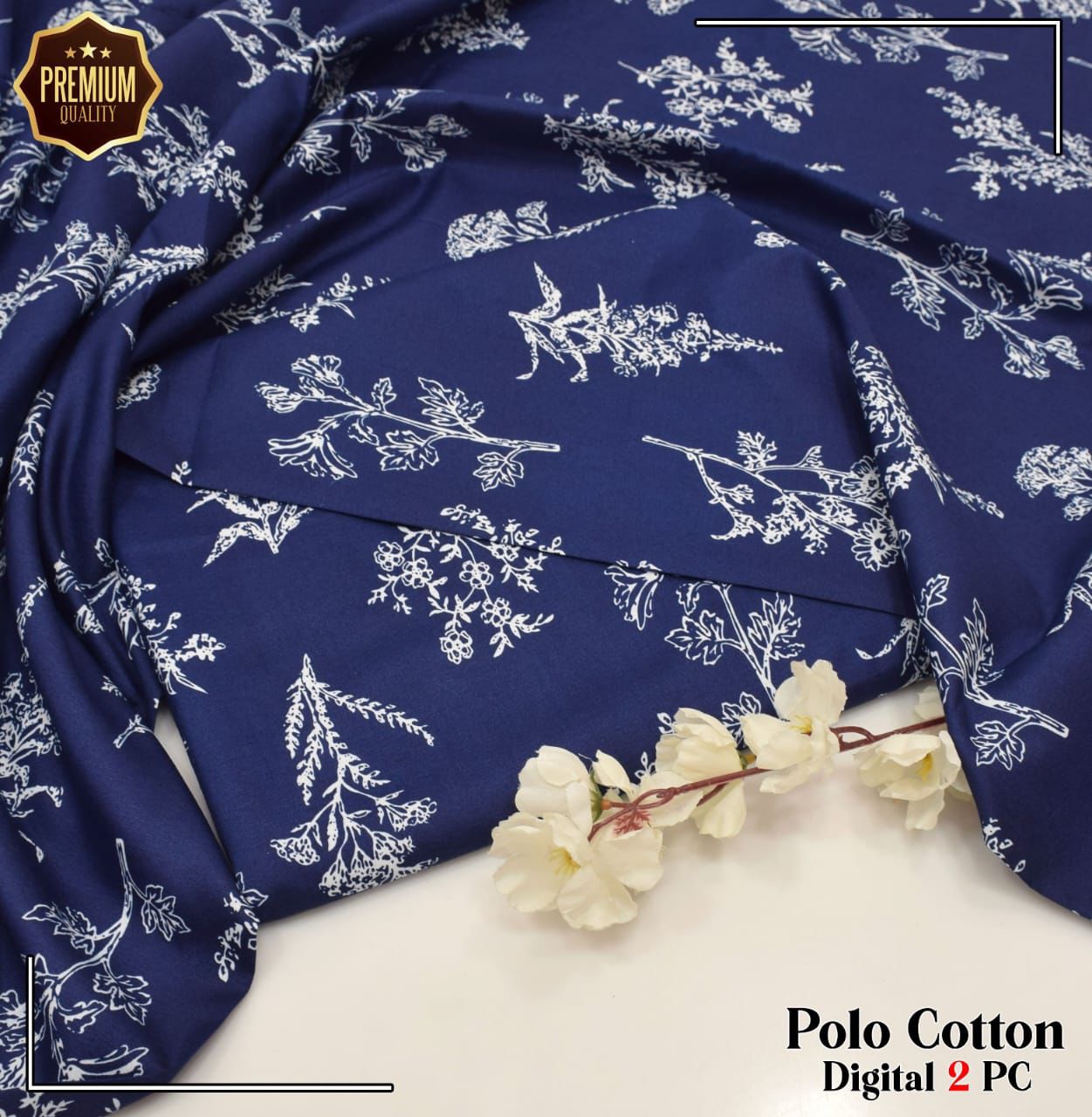 2PC MICRO POLO COTTON UNSTITCHED SUIT