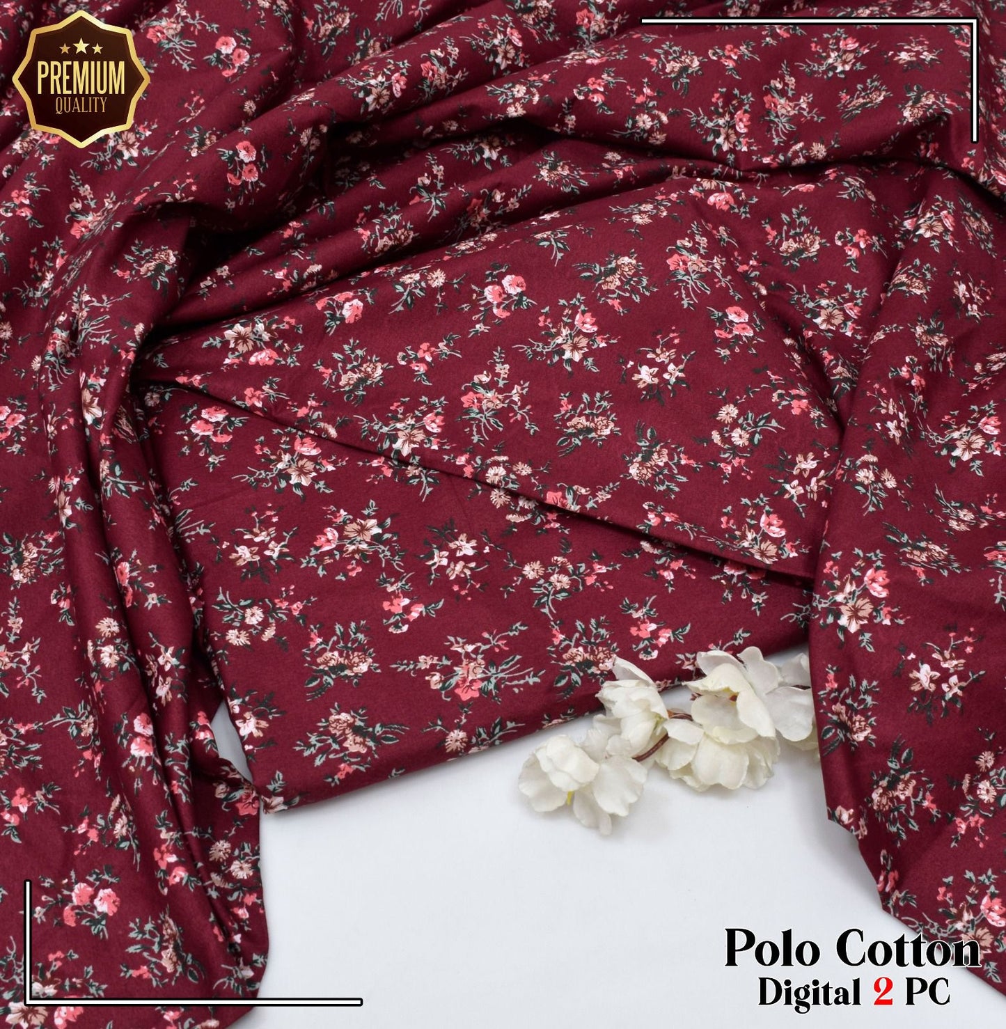 2PC MICRO POLO COTTON UNSTITCHED SUIT