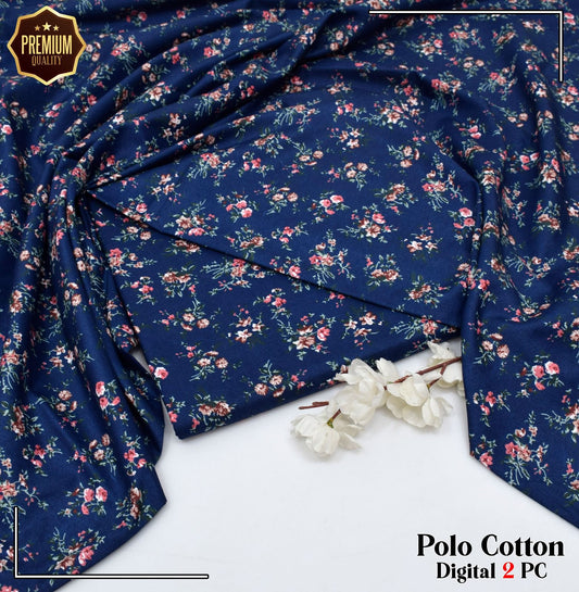 2PC MICRO POLO COTTON UNSTITCHED SUIT