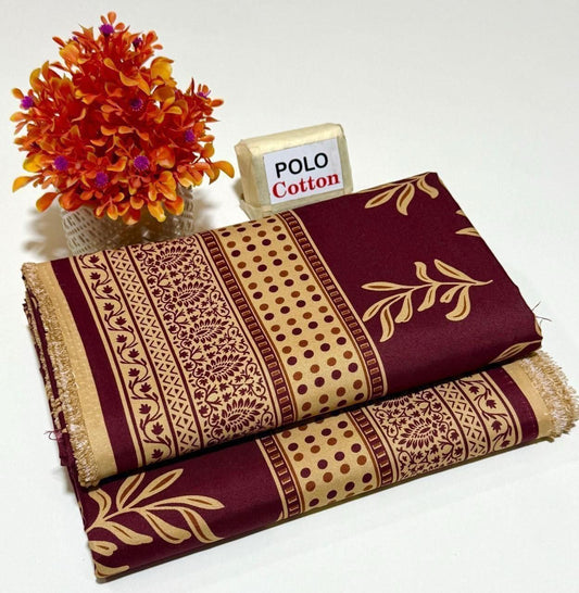 2PC MICRO POLO COTTON UNSTITCHED SUIT