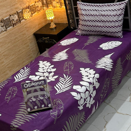 alkaram 4Pc Cotton Single Pair Bedsheet