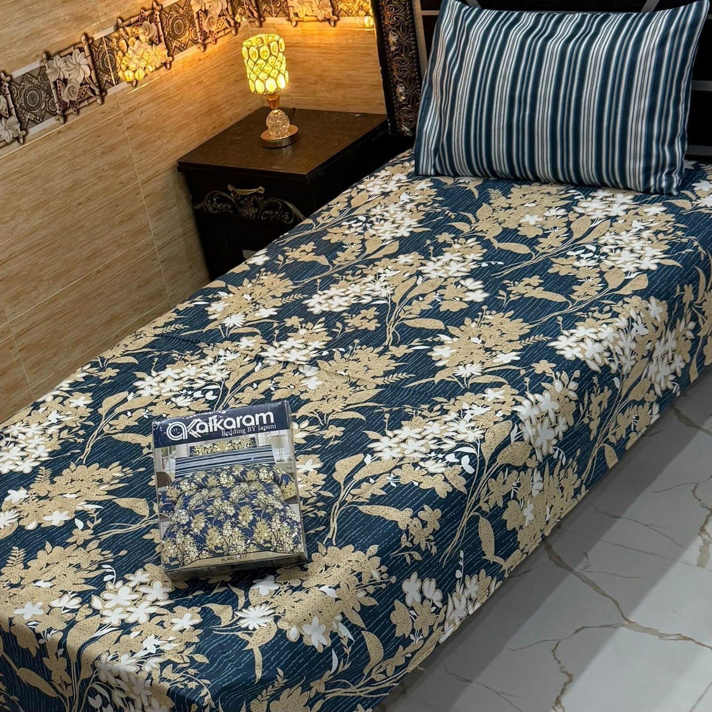 alkaram 4Pc Cotton Single Pair Bedsheets