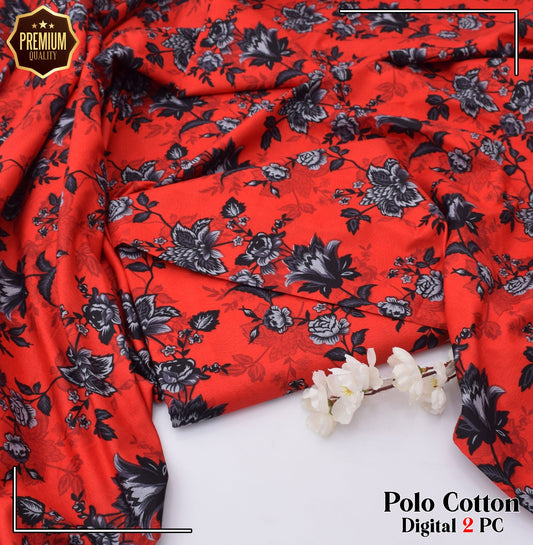 2PC MICRO POLO COTTON UNSTITCHED SUIT