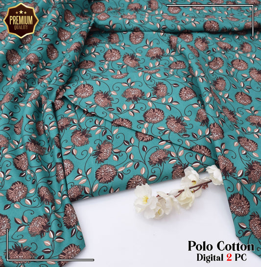 2PC MICRO POLO COTTON UNSTITCHED SUIT