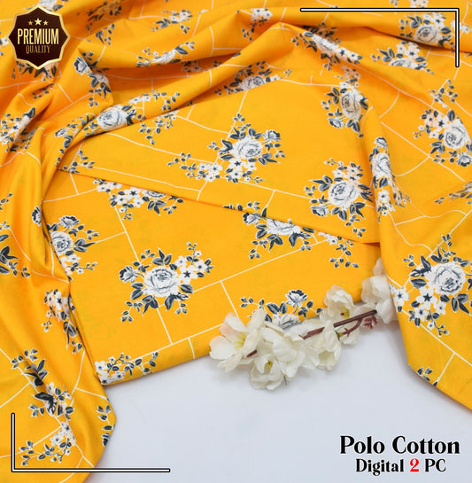 2PC MICRO POLO COTTON UNSTITCHED SUIT