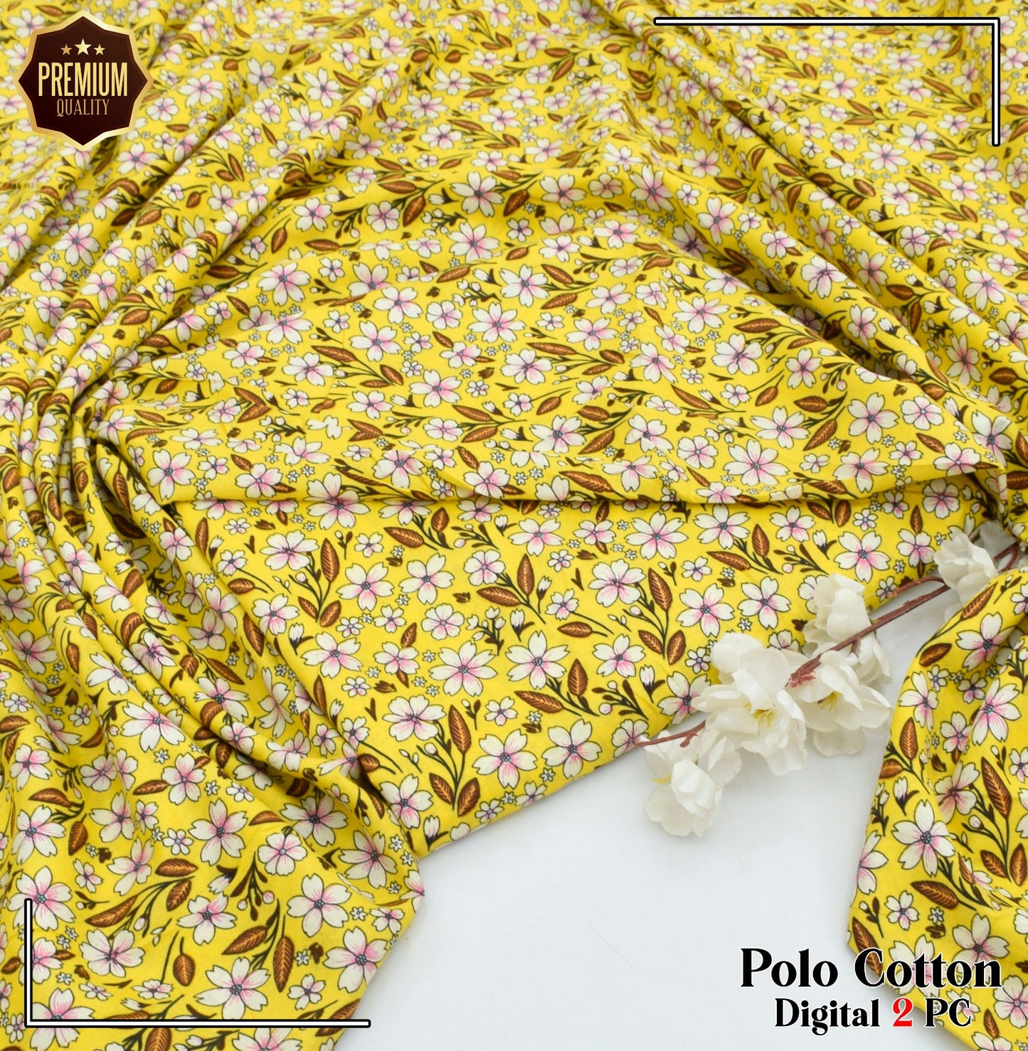 2PC MICRO POLO COTTON UNSTITCHED SUIT