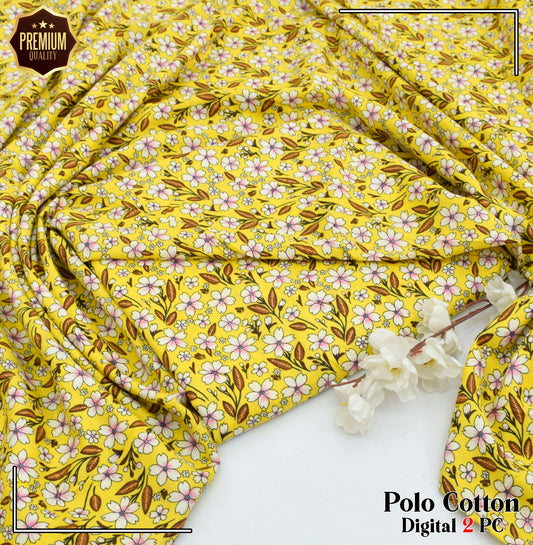 2PC MICRO POLO COTTON UNSTITCHED SUIT